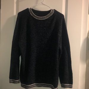 Peruvian black and white sweater